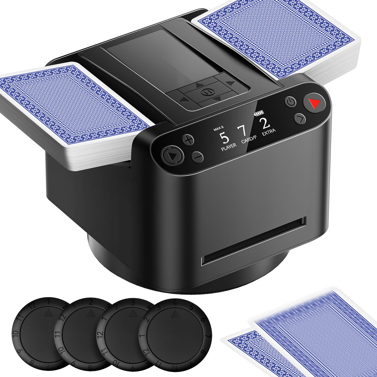 P・Mレヴォール カード 1300/800 Cardflow 360 Rechargeable Automatic Card Shuffler and Dealer for 1